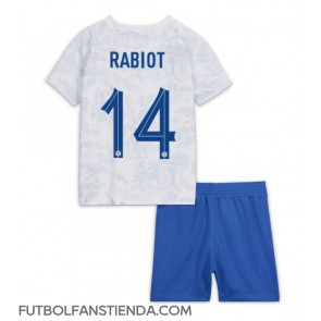 Francia Adrien Rabiot #14 Segunda Equipación Niños Mundial 2022 Manga Corta (+ Pantalones cortos)
